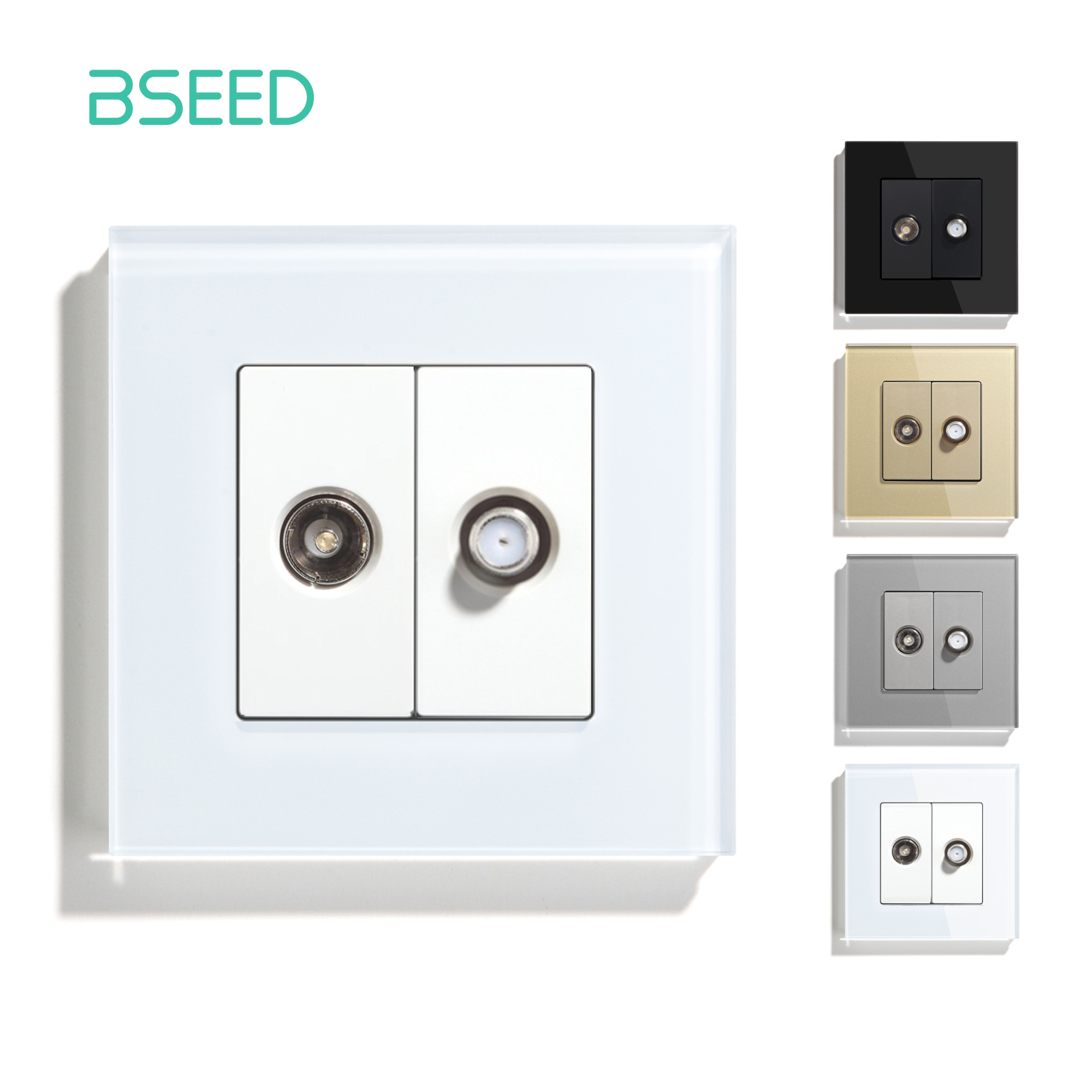 Tv Home Improvement - Bseed Tv Satelliet Stopcontact Met Crystal