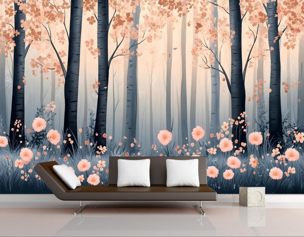 Tv Home Improvement - op maat gemaakte Green Forest-behang voor