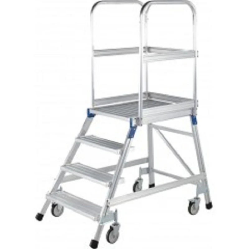 Home Improvement Jobs - Mobiele trapladder met werkplatform en valbeveiligingssysteem,