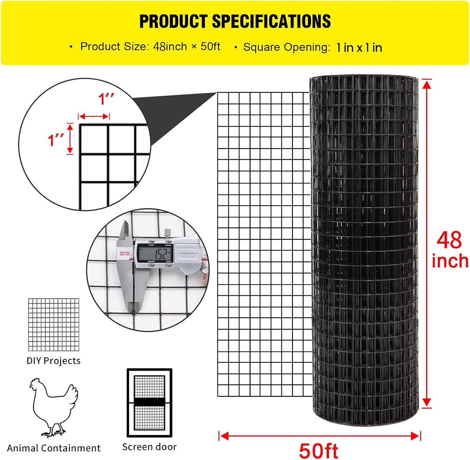48'' x 50' 1 inch gaasdraad, 1 - Home Improvement Fence recensie en prijs