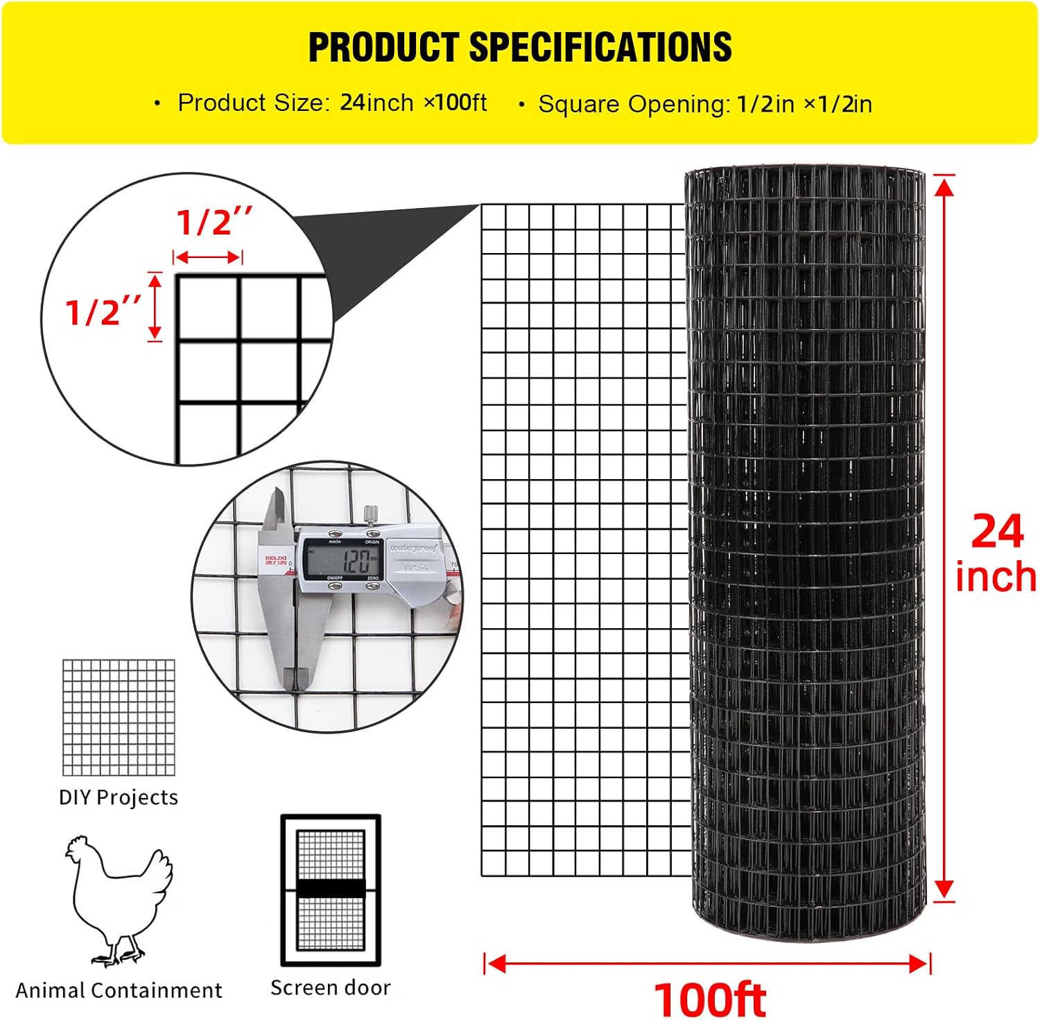24'' x 100' 1/2 inch gaasdraad - Home Improvement Fence recensie en prijs